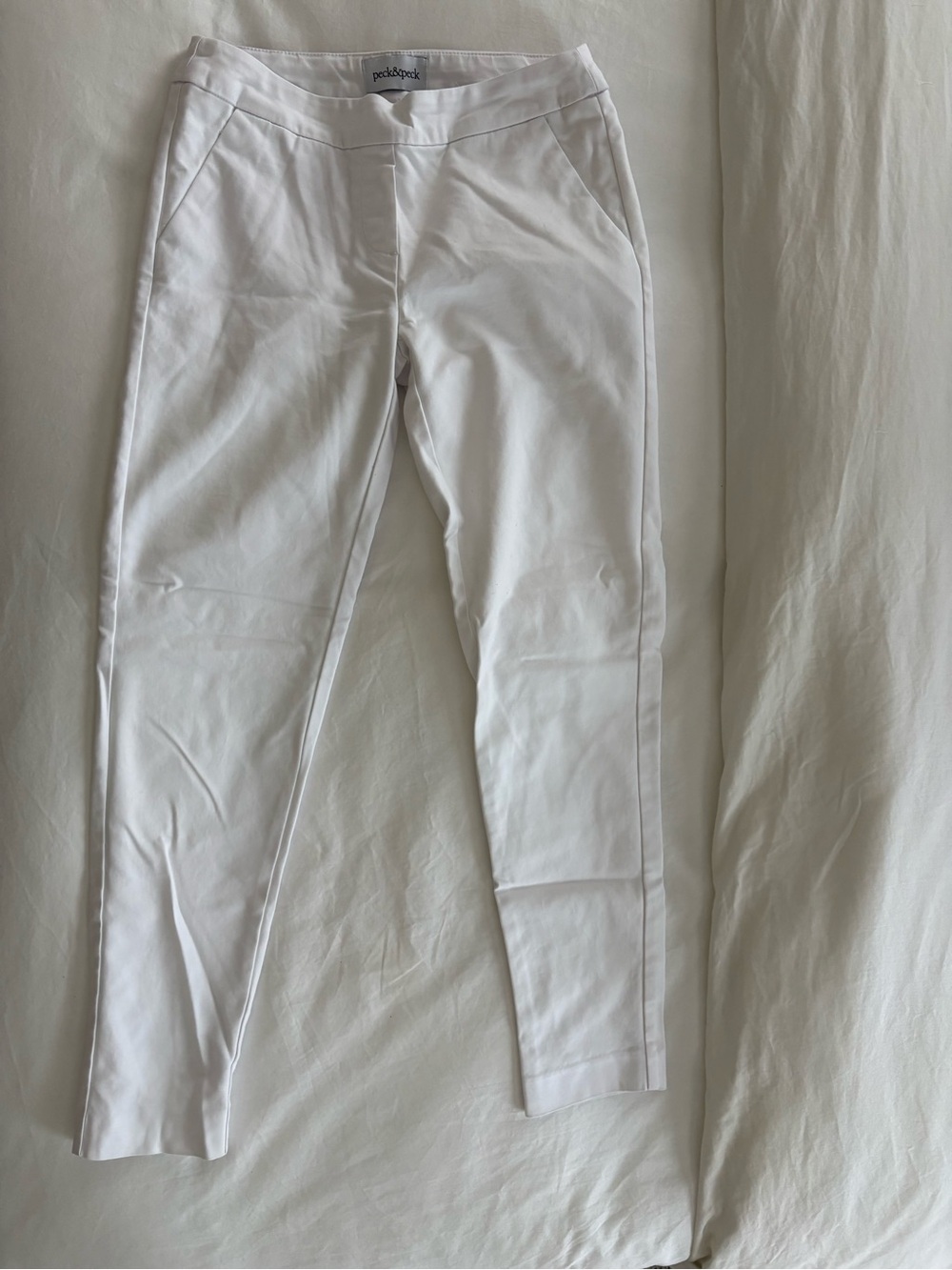 Peck & Peck White Slim Ponte Pants